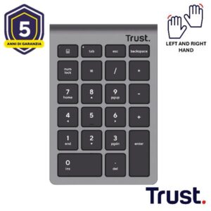 Tastierino Numerico Wireless Trust Xalas Argento