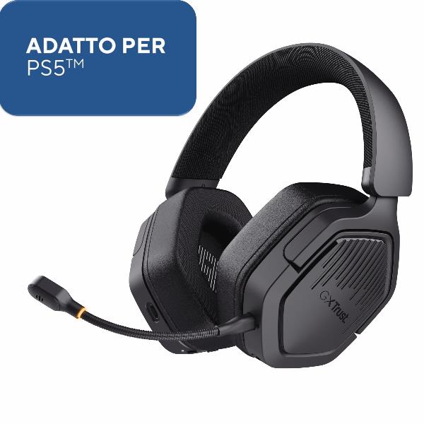 Cuffie Gaming Trust GXT 493PS Wireless BT 2.4GHz per PS5 Nero - SKU: 25746 - Immagine 6