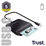 Lettore Smart Card Trust Primo USB-C Nero per Tessera Sanitaria DNI