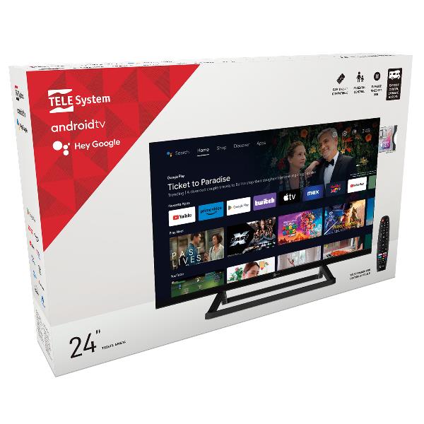 TV Smart Telesystem 24" HD AndroidTV T2/S2 - immagine 3