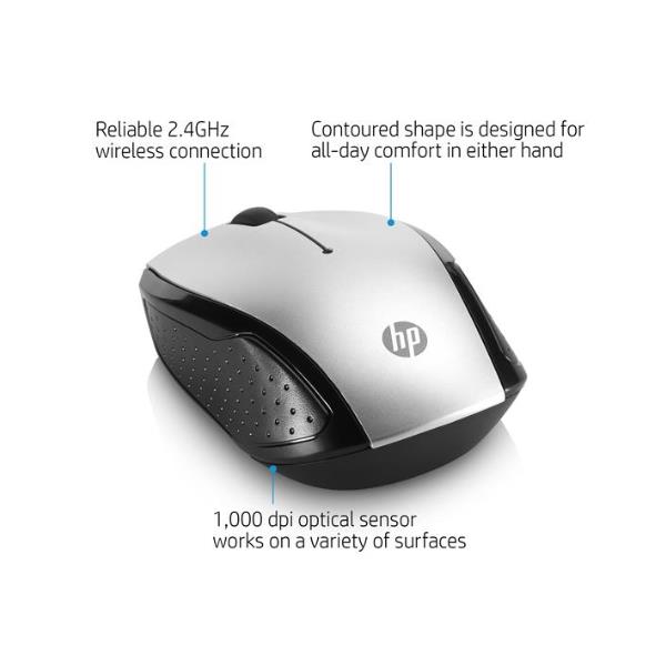 Mouse Gaming HP Wireless 200 Grigio Senza Fili - immagine 5