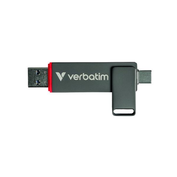 Chiavetta USB Verbatim DUAL 128GB USB 3.2 + USB-C Grigio - immagine 2