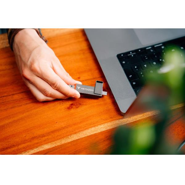 Chiavetta USB Verbatim DUAL 128GB USB 3.2 + USB-C Grigio - immagine 5