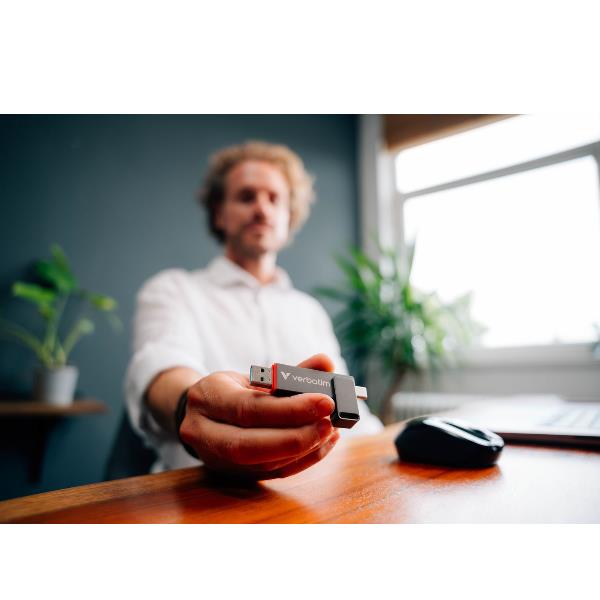 Chiavetta USB Verbatim DUAL 128GB USB 3.2 + USB-C Grigio - immagine 7