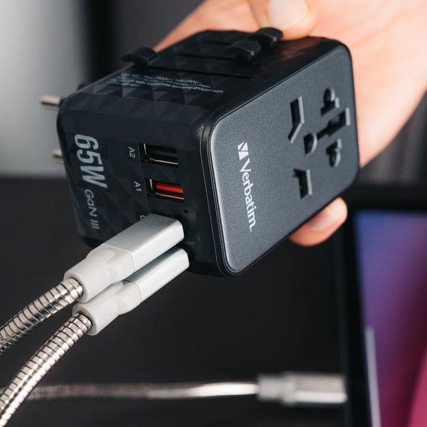 Caricatore USB-C Verbatim GAN PD 65W Universale per Tablet e Laptop - immagine 4
