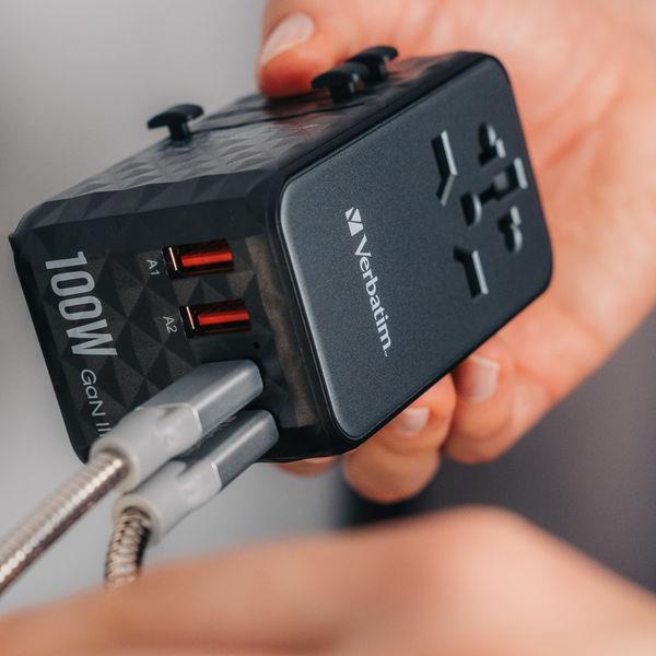 Caricatore GaN Verbatim PD 100W USB-C Universale per Tablet e Laptop - immagine 7