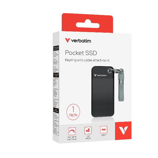 SSD Esterno Verbatim POCKET 1TB USB 3.2 Gen2 Type-C - immagine 10
