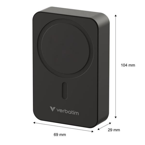 Power Bank Verbatim 20000mAh Magnetico Ricarica Wireless - immagine 4