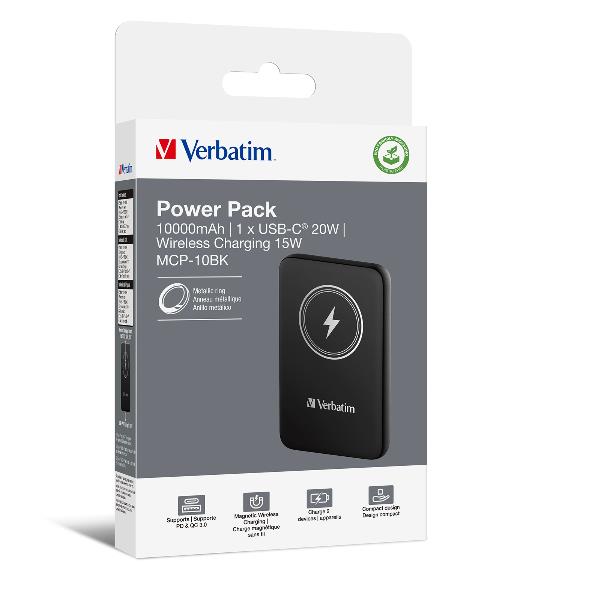 Power Bank Verbatim 10000mAh Magnetico Ricarica Wireless - immagine 3