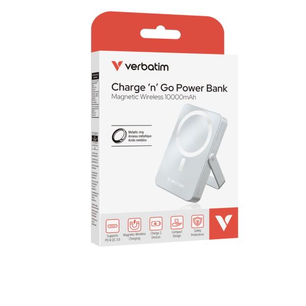 Power Bank Verbatim 10000mAh Magnetico con Supporto - SKU: 32266 - Immagine 3