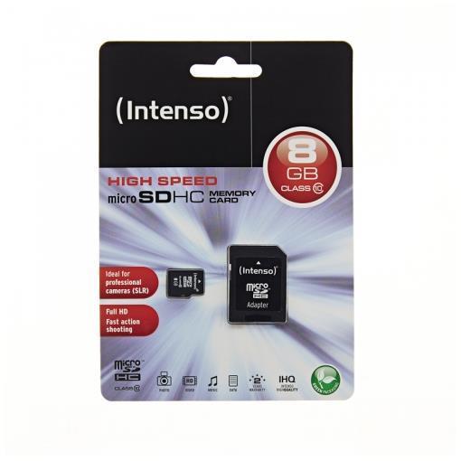 Memory Card Micro SD Intenso 8GB Classe 10 20MB/s - immagine 3