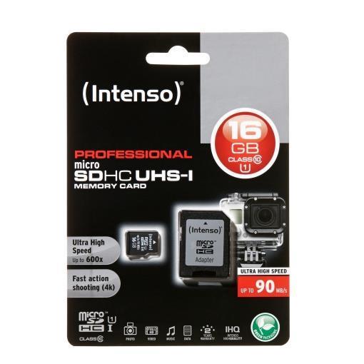 Memory Card Micro SD Intenso 16GB Classe 10 90MB/s - immagine 3