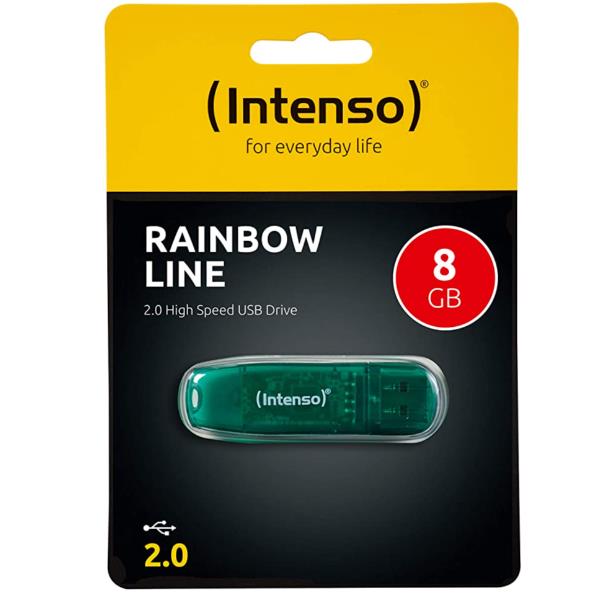Chiavetta USB Intenso Rainbow Line 8GB Verde USB 2.0 - immagine 4