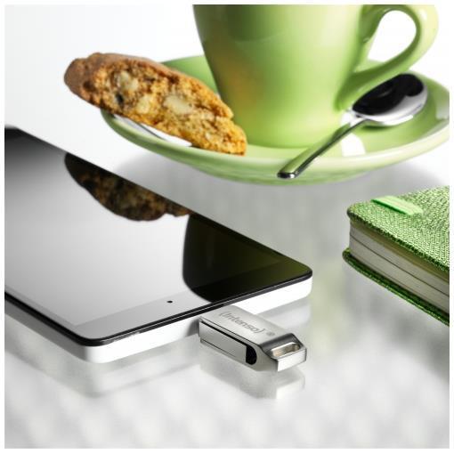 Chiavetta USB Intenso cMOBILE Line 32GB USB 3.0 Type C Argento - immagine 5