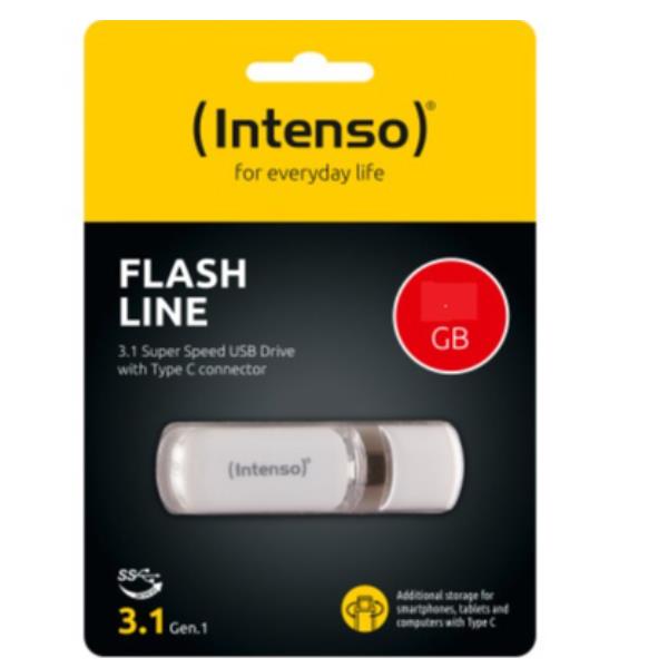 Chiavetta USB Intenso Flash Line 3.1 Type-C 64GB Bianco - immagine 6