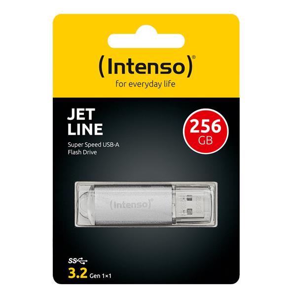 Chiavetta USB Intenso Jet Line 256GB USB 3.2 Argento - immagine 3