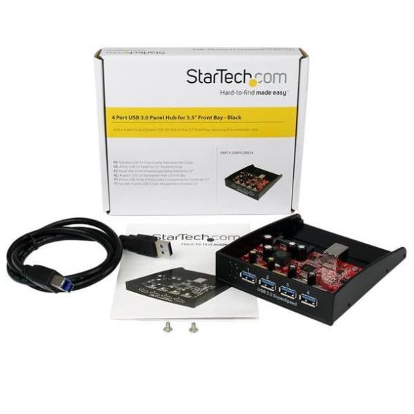 Hub USB Startech 4 Porte USB 3.0 Frontale Nero - immagine 5