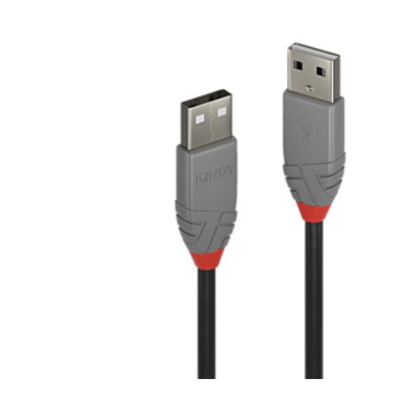 Cavo USB 2.0 Lindy Tipo A/A 3 metri Nero - immagine 2