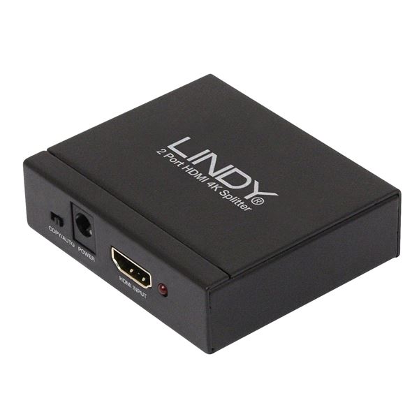 Splitter HDMI Lindy 4K 2 Porte Nero Metallo - immagine 4