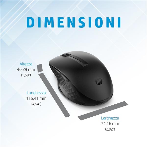 Mouse Wireless HP 435 Bluetooth Multi-Dispositivo Nero - immagine 8