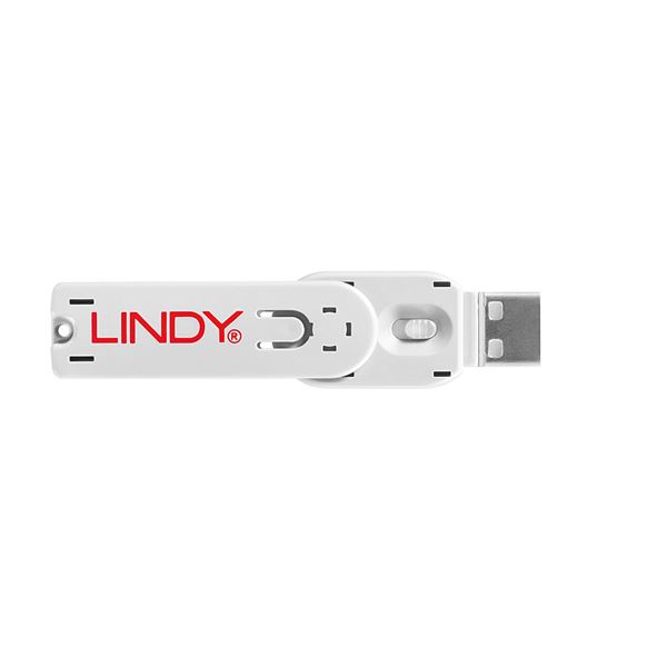 Cavo di Sicurezza Portatile Lindy Blocca Porte USB Bianco con 4 Serrature - SKU: 40454 - Immagine 3