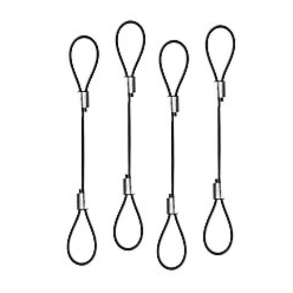 Cavi di Sicurezza Lindy Lacci 4 Pezzi Acciaio al Carbonio - immagine 3