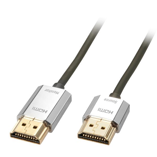 Cavo HDMI 2.0 Lindy Slim Silver 2 metri High Speed - SKU: 41672 - Immagine 2