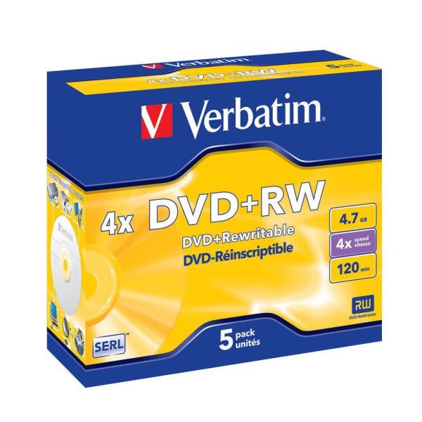 DVD+RW Verbatim 43229/5 4.7GB Jewel Case 5 Pezzi - immagine 2