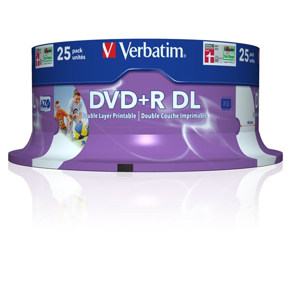 DVD+R Verbatim Datalife 8.5GB Dual Layer Confezione 25 Pezzi - immagine 2