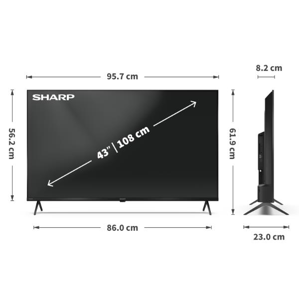 TV Sharp 43" 4K UHD QLED Google TV Smart - immagine 8