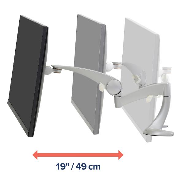 Staffa Monitor Ergotron Neo-Flex Braccio Regolabile per Scrivania fino a 24" - immagine 3