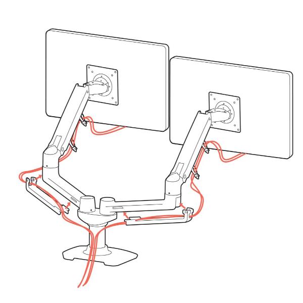 Staffa Doppio Monitor Ergotron LX da Scrivania 27" 18kg - immagine 5