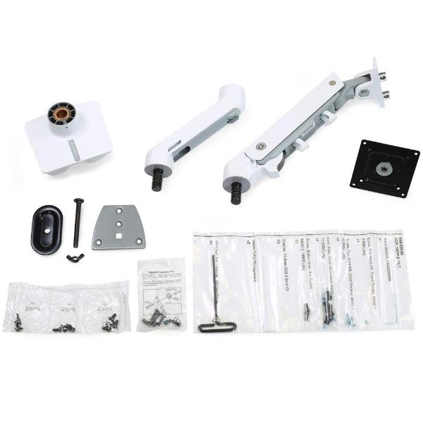 Staffa Monitor Ergotron HX Braccio da Scrivania Bianco 49" 19kg - immagine 2