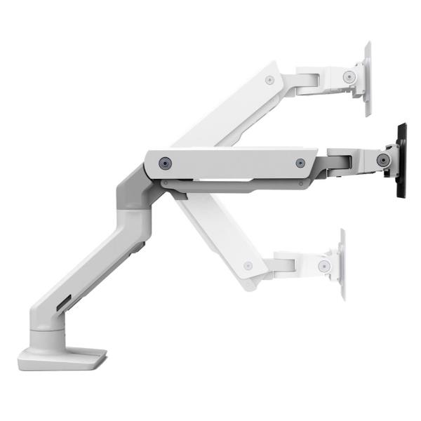 Staffa Monitor Ergotron HX Braccio da Scrivania Bianco 49" 19kg - immagine 4