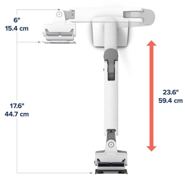 Staffa Monitor Ergotron HX Braccio da Scrivania Bianco 49" 19kg - immagine 6