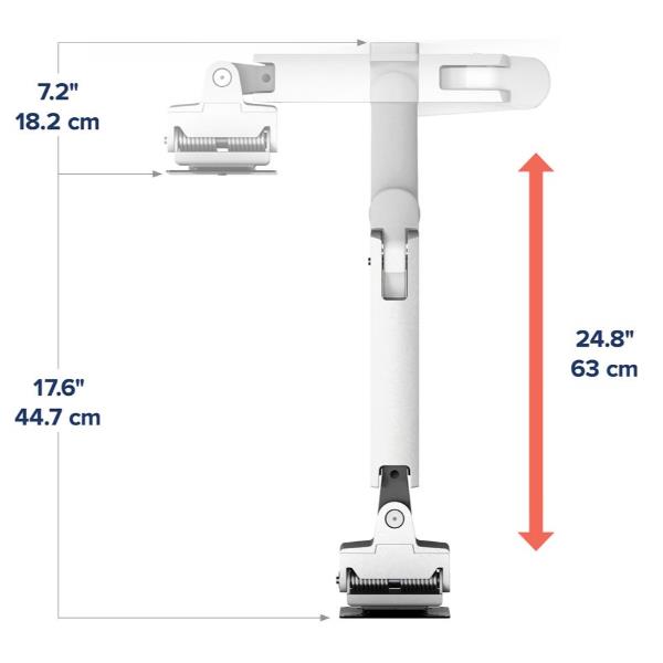 Staffa Monitor Ergotron HX a Parete Bianco fino a 49 19kg - SKU: 45-478-216 - Immagine 3