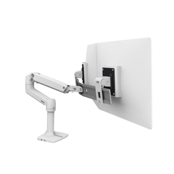 Staffa Doppio Monitor Ergotron LX Dual Direct Bianco per Scrivania fino a 25 - SKU: 45-489-216 - Immagine 2