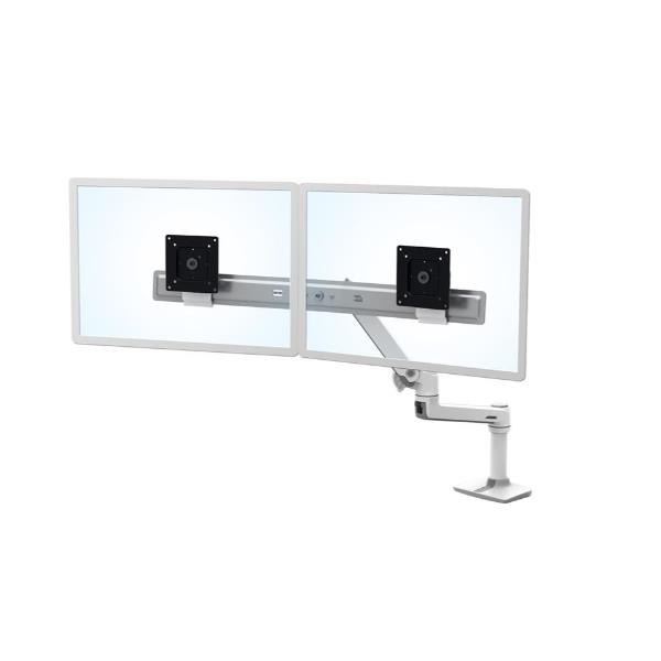 Staffa Doppio Monitor Ergotron LX Dual Direct Bianco per Scrivania fino a 25 - SKU: 45-489-216 - Immagine 3