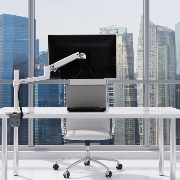 Staffa Monitor Ergotron LX Braccio da Tavolo Bianco 34" 11.3kg - immagine 5