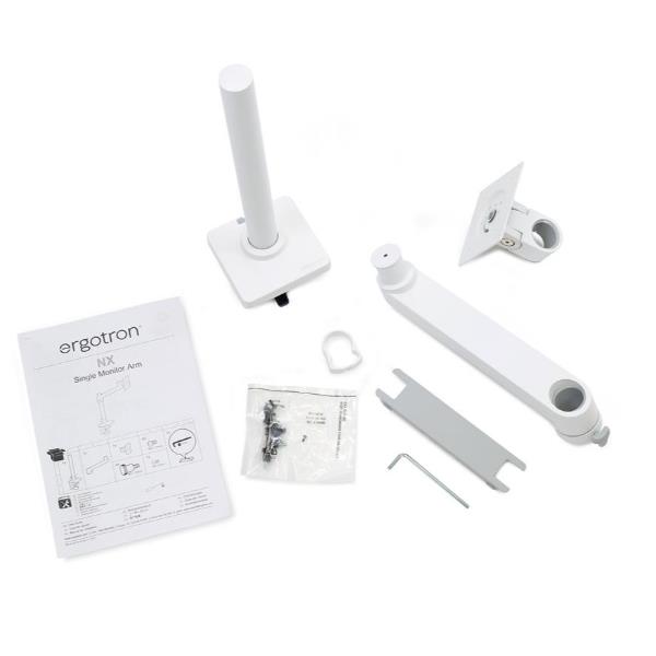 Staffa Monitor Ergotron NX Bianco per Schermi fino a 34" 8kg - immagine 2