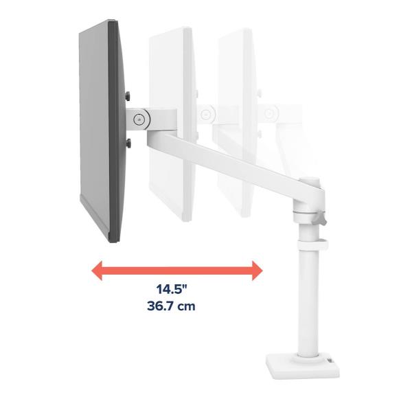 Staffa Monitor Ergotron NX Bianco per Schermi fino a 34" 8kg - immagine 4