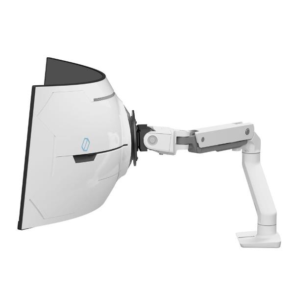 Staffa Monitor Ergotron HX VHD Braccio da Scrivania Bianco 17kg 57" - immagine 6
