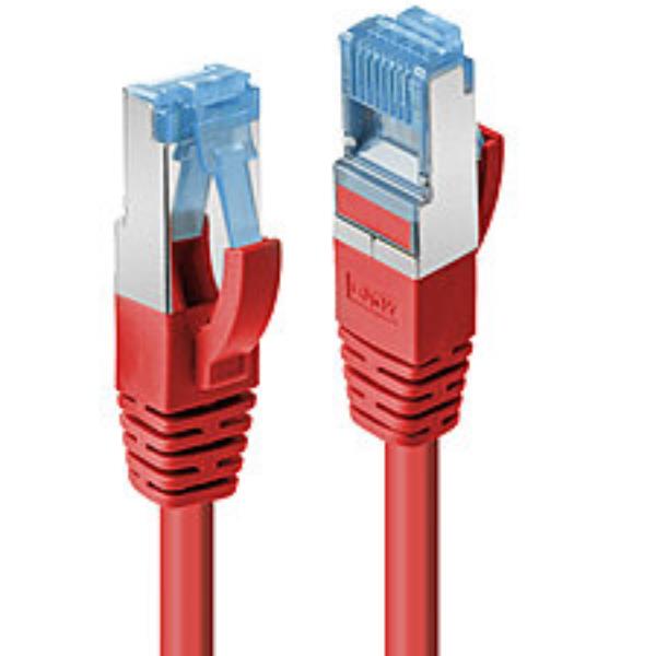 Cavo di Rete Lindy Cat.6A S/FTP LSZH Rosso 0.5m RJ45 - immagine 2