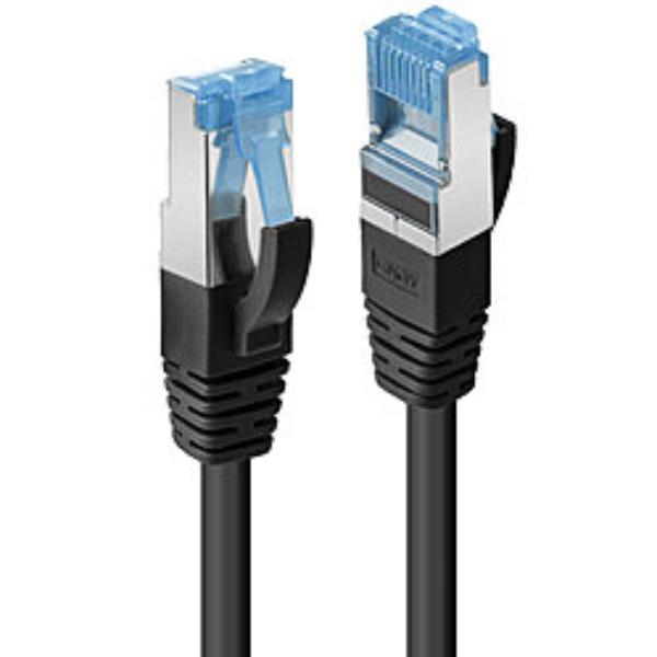 Cavo di Rete Lindy Cat.6A S/FTP 0.5m Nero - immagine 2
