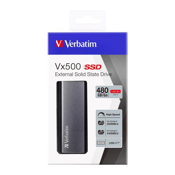 SSD Esterno Verbatim Vx500 480GB USB 3.1 - immagine 2