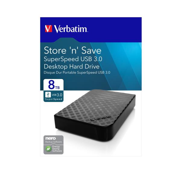 HDD Esterno Verbatim Store 'n Save 2TB USB 3.0 7200rpm - immagine 2
