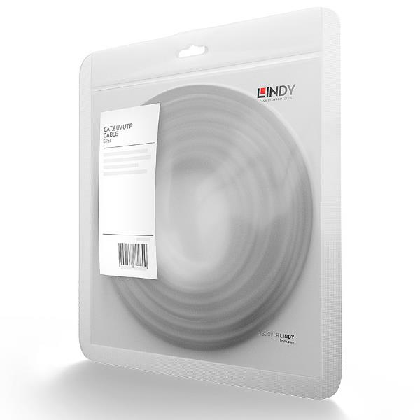 Cavo Rete Cat.6 Lindy U/UTP Grigio 0.3m Patch - immagine 2