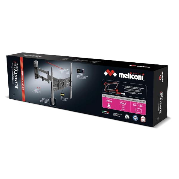 Staffa TV Meliconi Slimstyle 400 SDR per Schermi fino a 82" 30kg - immagine 2