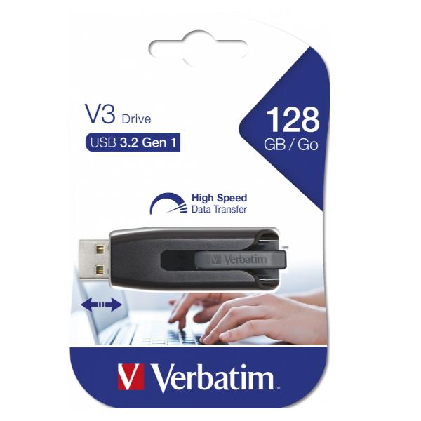 Chiavetta USB Verbatim 128GB USB 3.2 Nero - immagine 3
