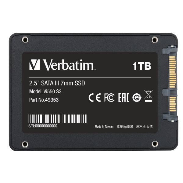 SSD Interno Verbatim Vi550 1TB SATA III 2.5" 520MB/s - immagine 2
